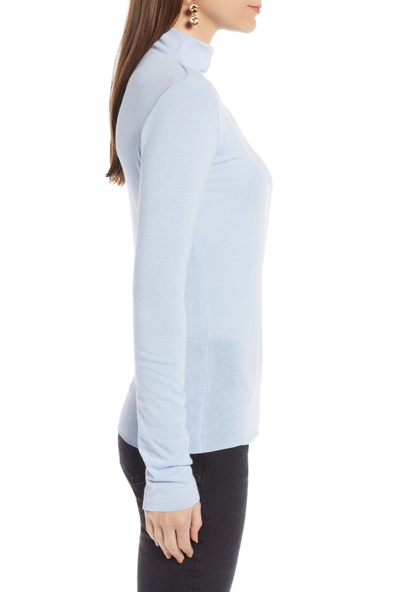 Center Seam Mock Neck Top (Nordstrom Exclusive), Alternate, color, BLUE BRUNNERA