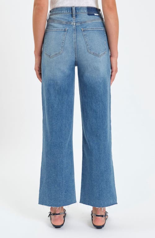Daze Pleaser High Waist Raw Hem Crop Jeans In Wide Awake Vintage