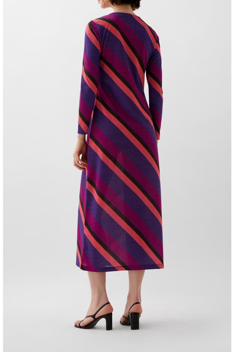 Stripes Lurex  Jersey Dress, Alternate, color, Purple