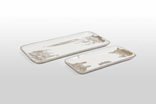 Lunares Dansbury Rectangle Tray In White