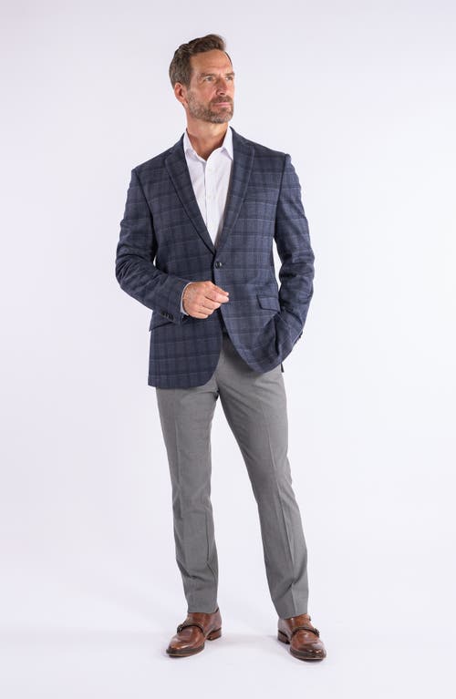 Savile Row Co Plaid Knit Sport Coat In Blue