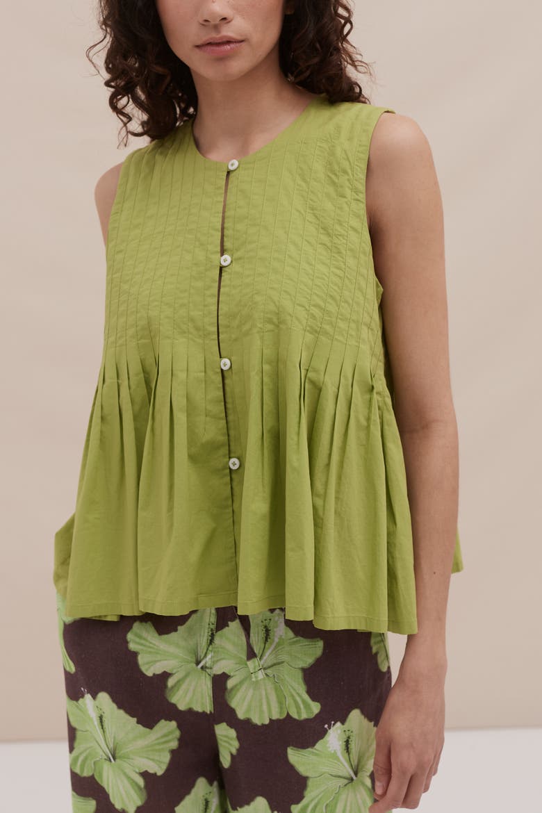PLEATED CAMI AND TROUSER SET, Alternate, color, GRAND HIBISCUS COCOA