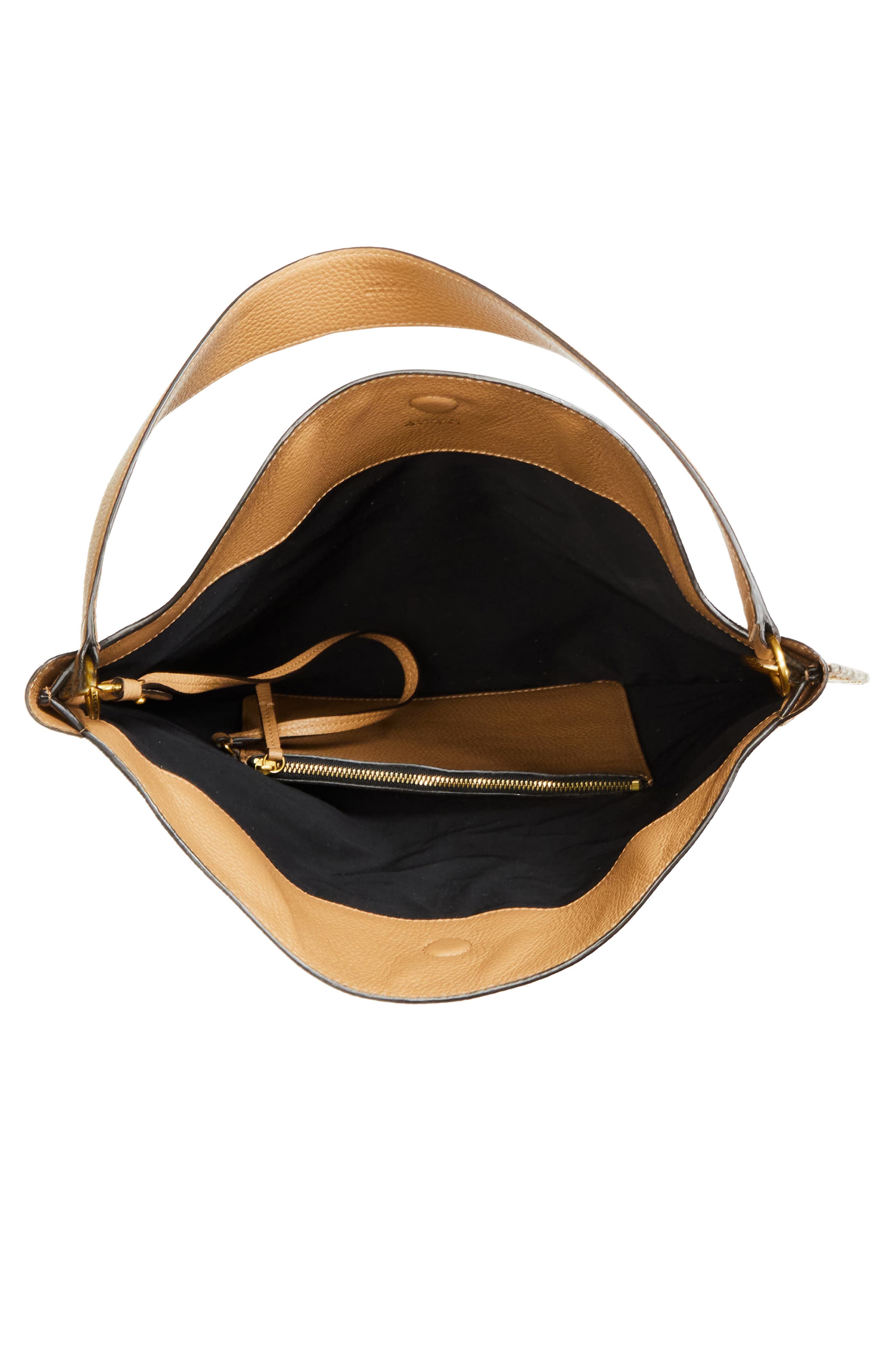 Isabel Marant Oskan Soft Leather Hobo Bag, Alternate, color, Cappuccino