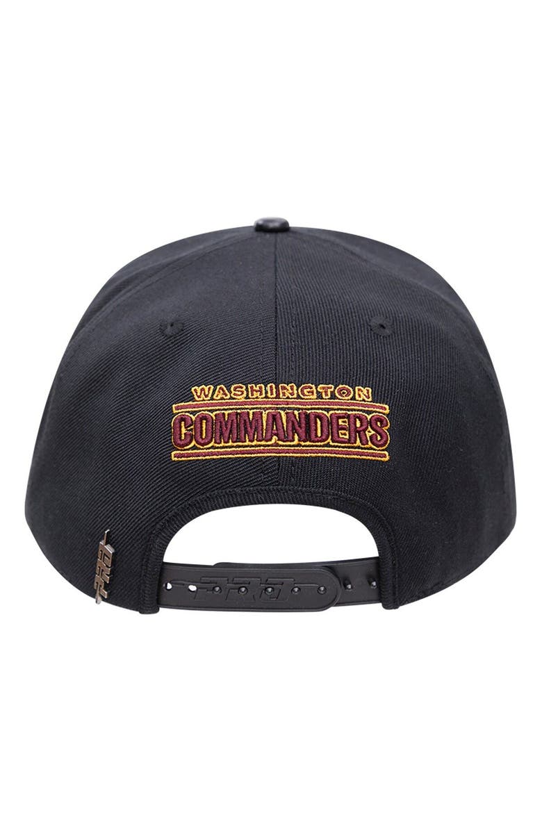 PRO STANDARD Men's Pro Standard Black Washington Commanders Classic Snapback Hat, Alternate, color, 