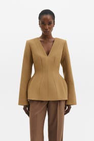 Malina Ninni Cut-Out Shoulder Hourglass Top