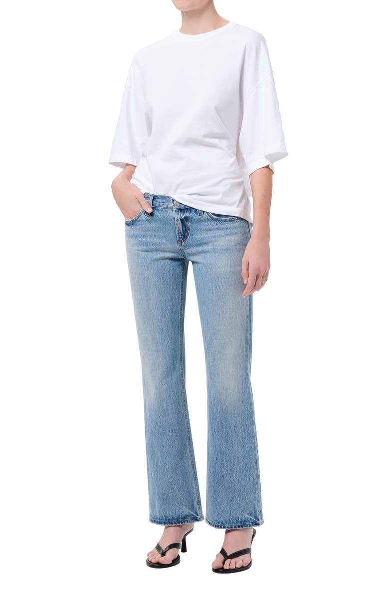 AGOLDE Theo Drape Back Top, Alternate, color, White