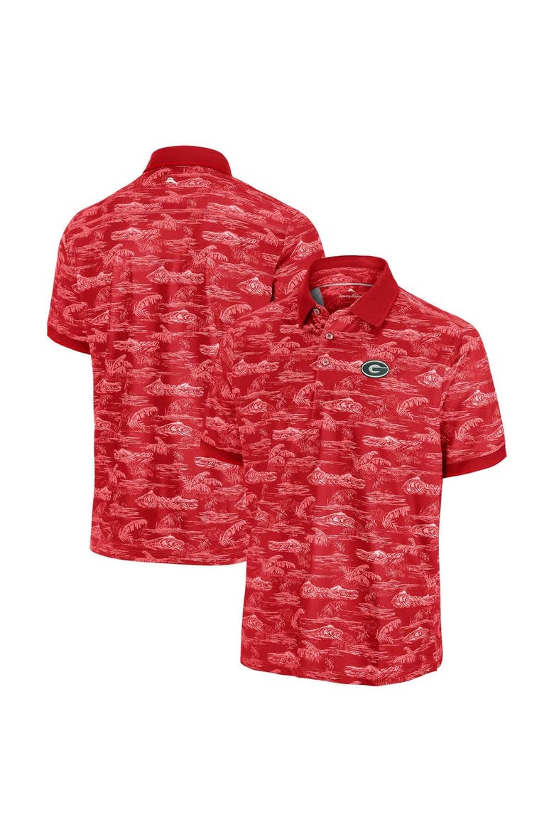 Men's Tommy Bahama Red Georgia Bulldogs Sport Bay View Polo, Alternate, color, Red