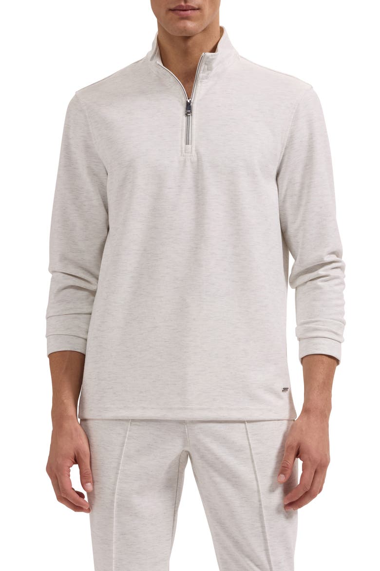 Soft Touch Quarter Zip Pullover, Main, color, CHALK