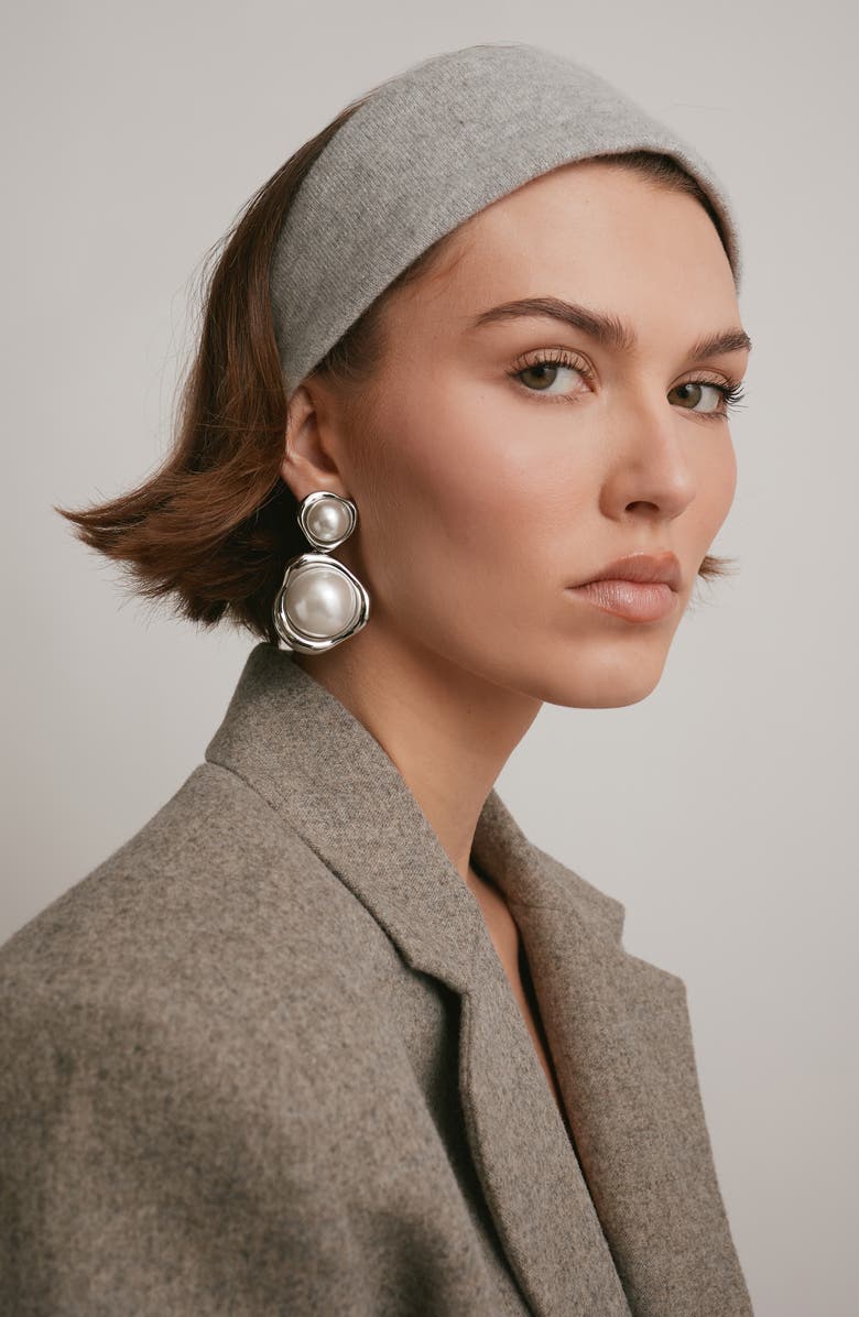 LELET NY Annika Cashmere Head Wrap, Alternate, color, Heather Grey