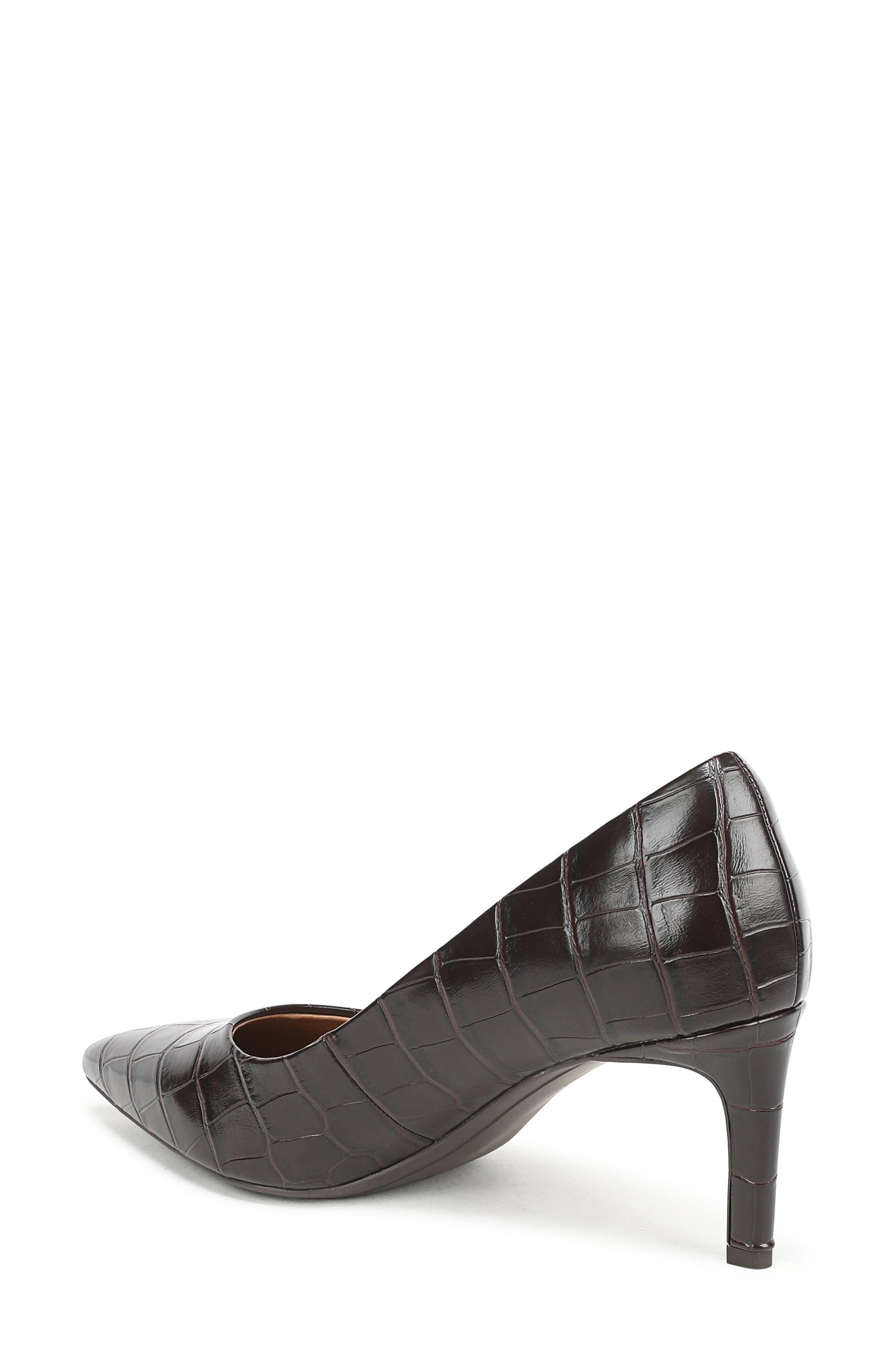 Priya Croc Embossed Faux Leather Pump, Alternate, color, BROWN CROC