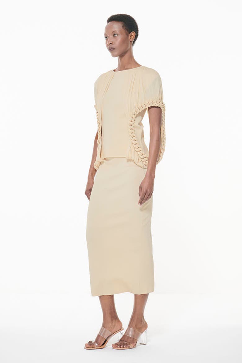 Knit Covered Chain Detail Top, Alternate, color, Natural