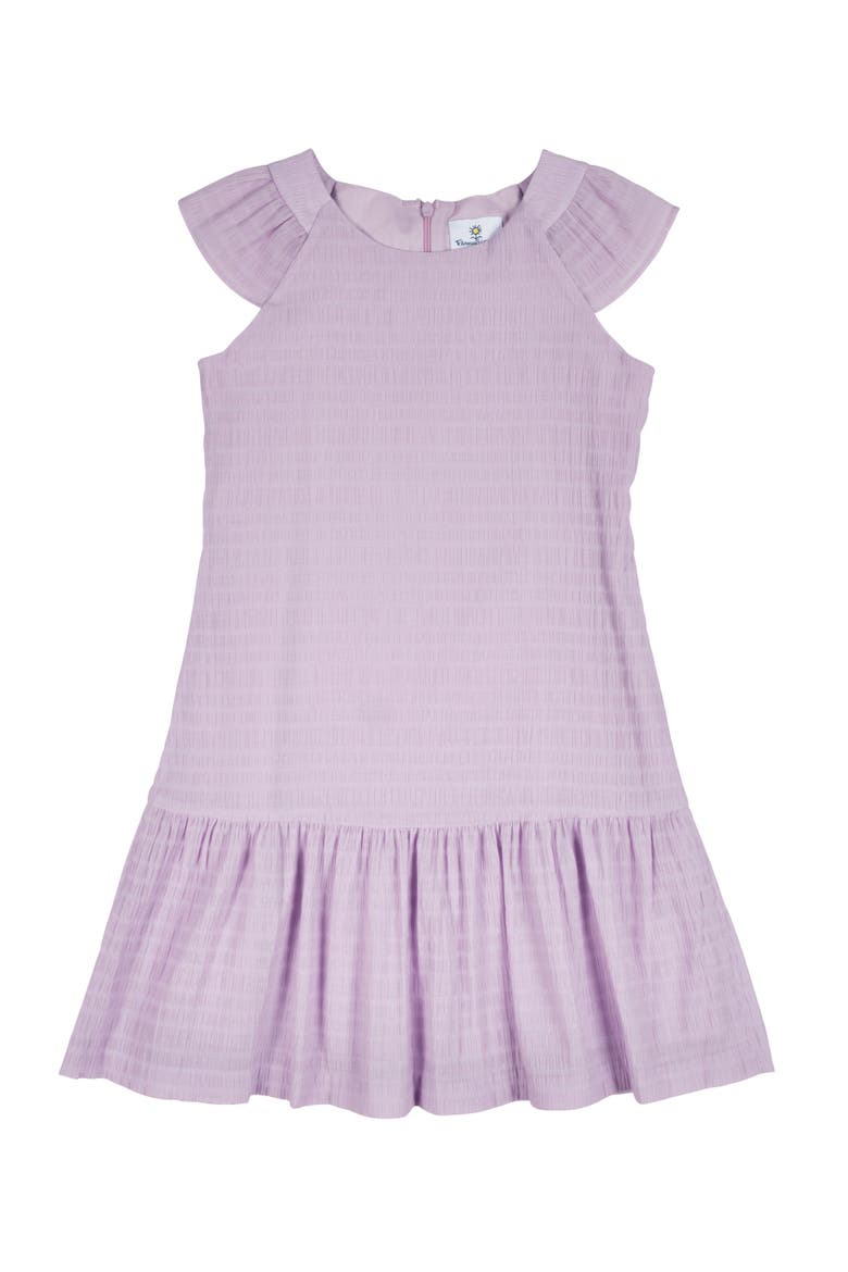 Crinkle Lawn Dress With Shirred Hem Ruffle, Main, color, Light Purple