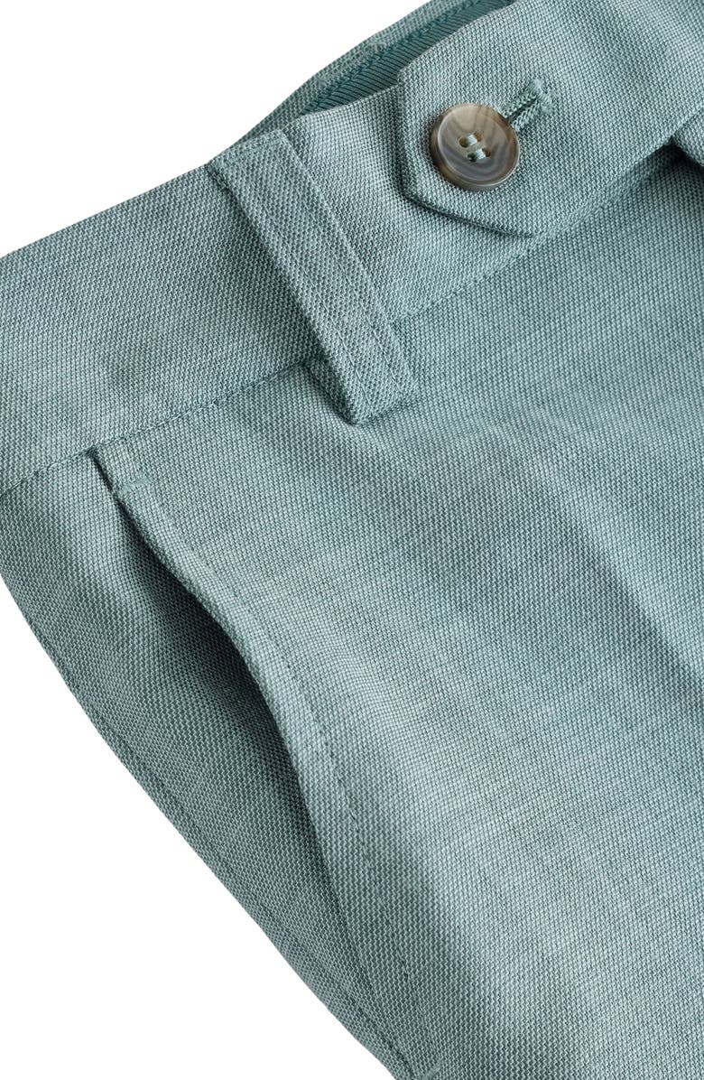 NEXT Kids' Skinny Fit Flat Front Textured Green Dress Pants, Alternate, color,