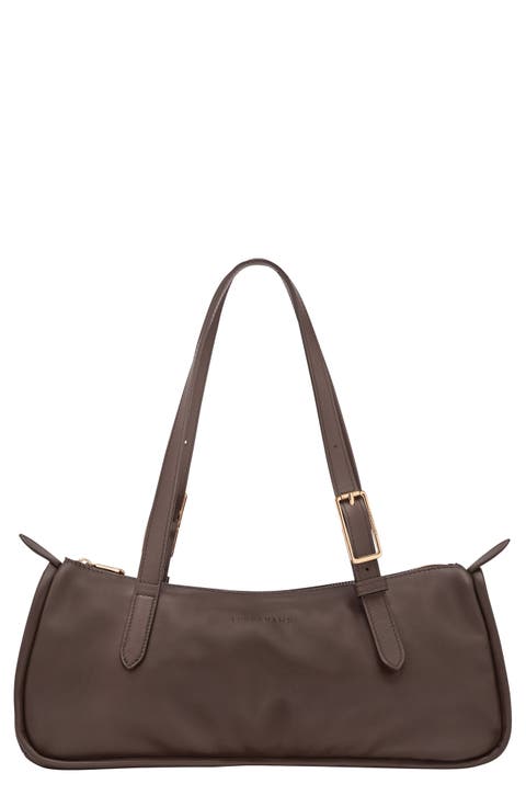 Looong East/West Leather Shoulder Bag