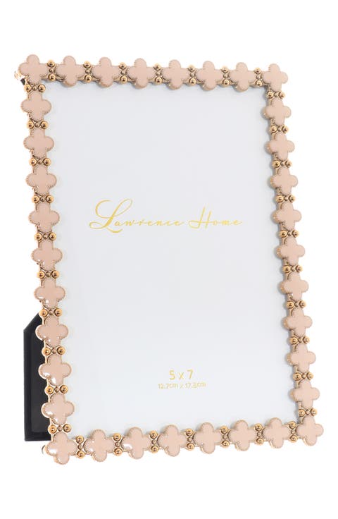Pink Enamel Clover Picture Frame