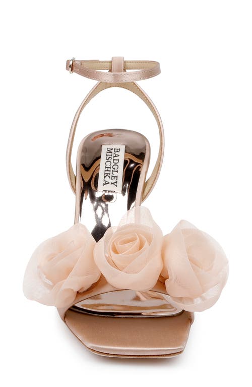 Shop Badgley Mischka Collection Carli Rose Square Toe Sandal In Blush Nude