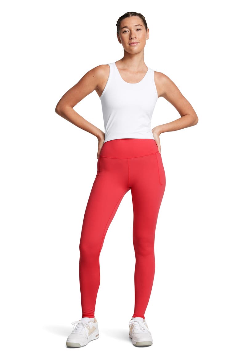 Meridian High Waist Pocket Performance Leggings, Alternate, color, RED