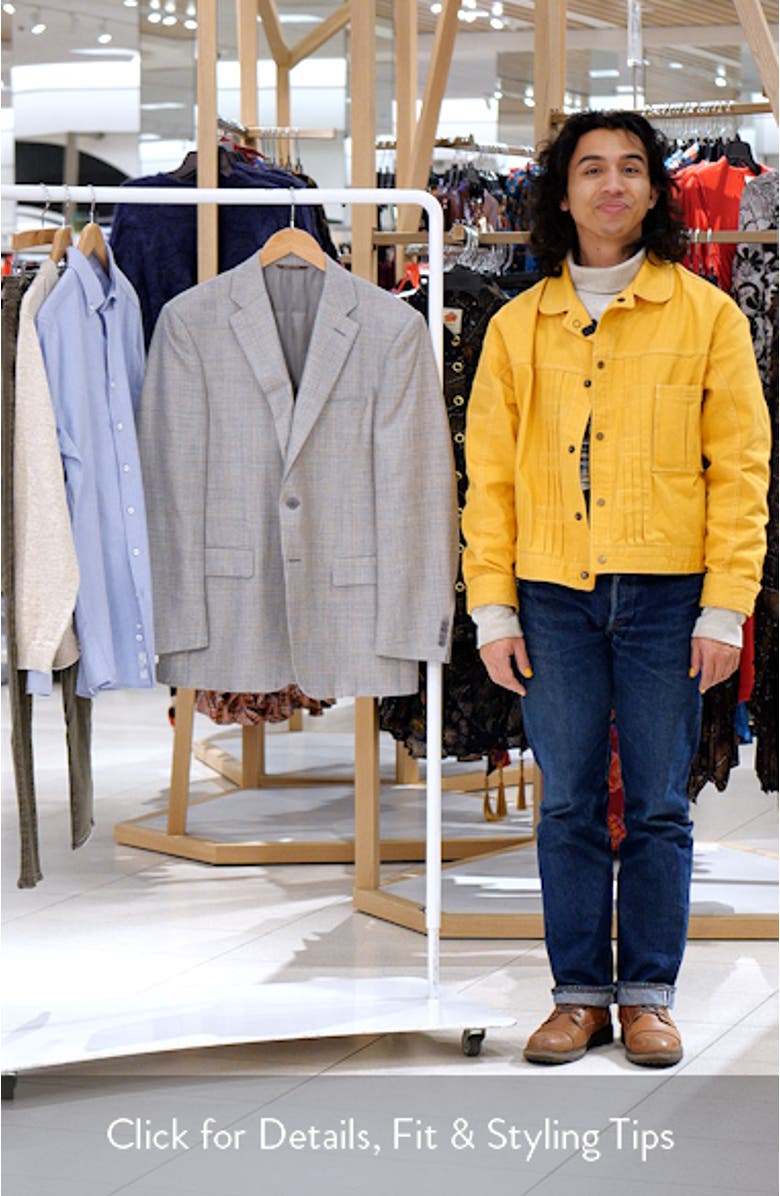 Siena Regular Fit Plaid Mélange Wool & Silk Blend Sport Coat, sales video thumbnail