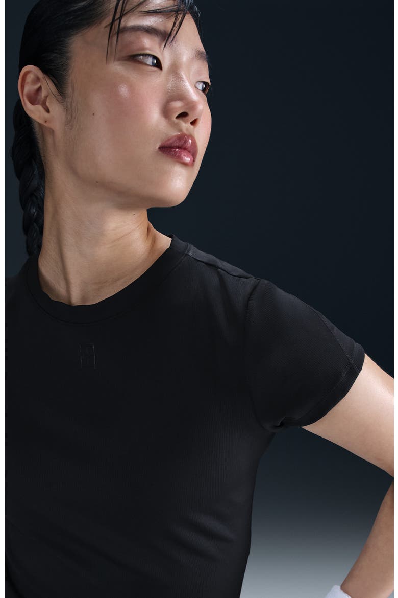 Court Advantage Tennis Top, Alternate, color, BLACK/BLACK