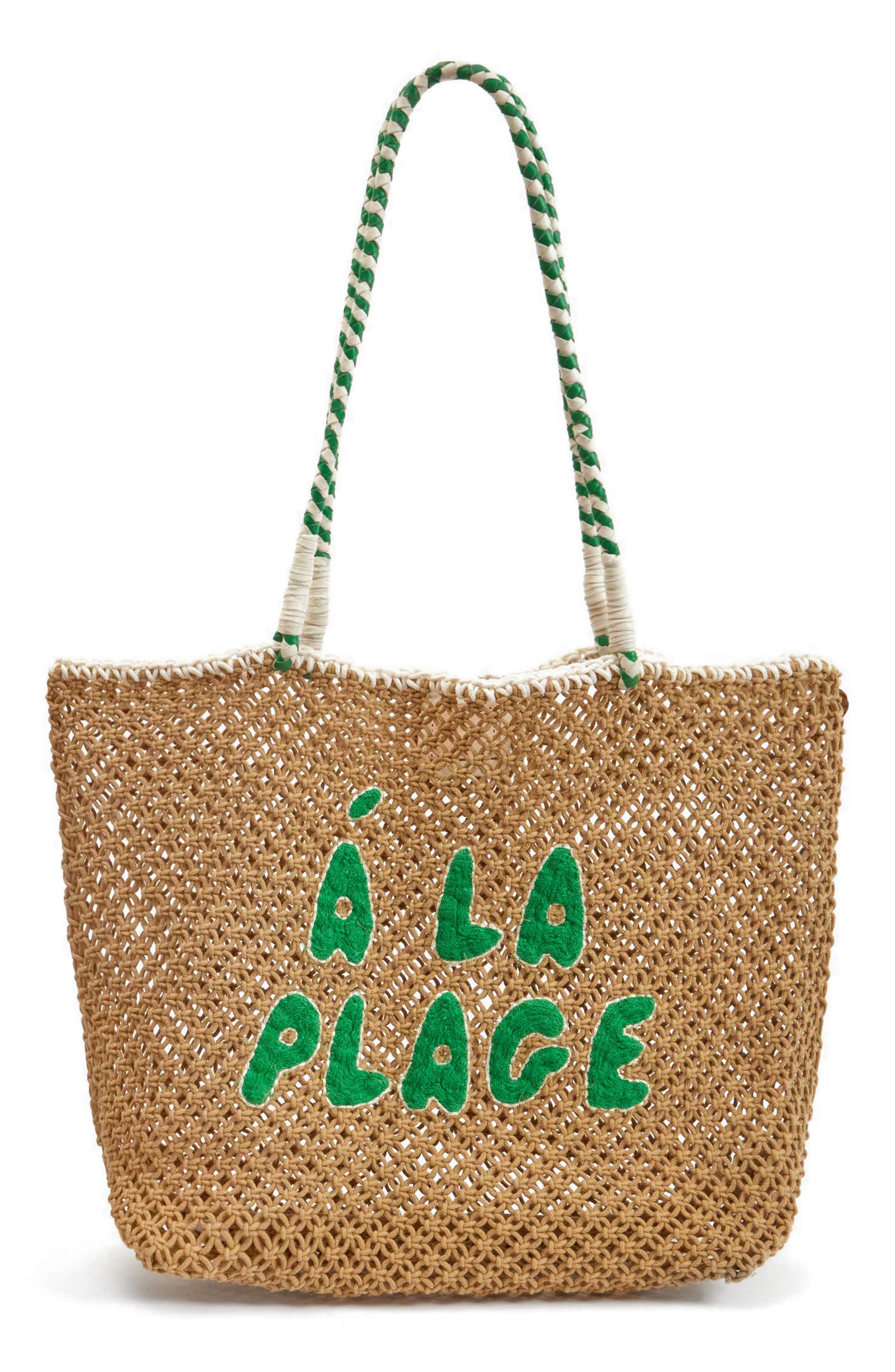 Clare V. L'Été Crochet Tote, Main, color, 