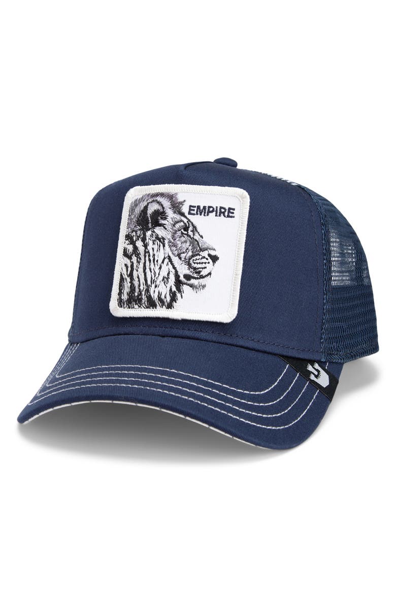 Goorin Bros. The Empire Lion Trucker Hat, Main, color, 