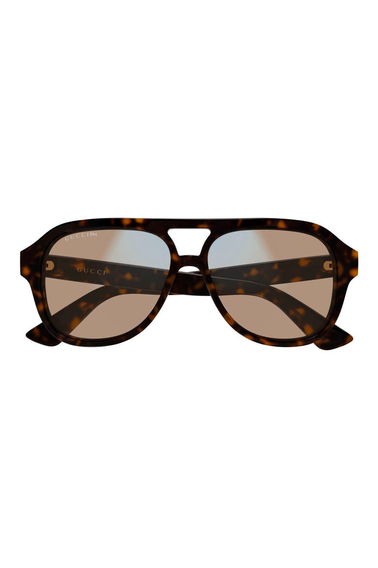 55mm Polarized Navigator Sunglasses, Alternate, color, HAVANA