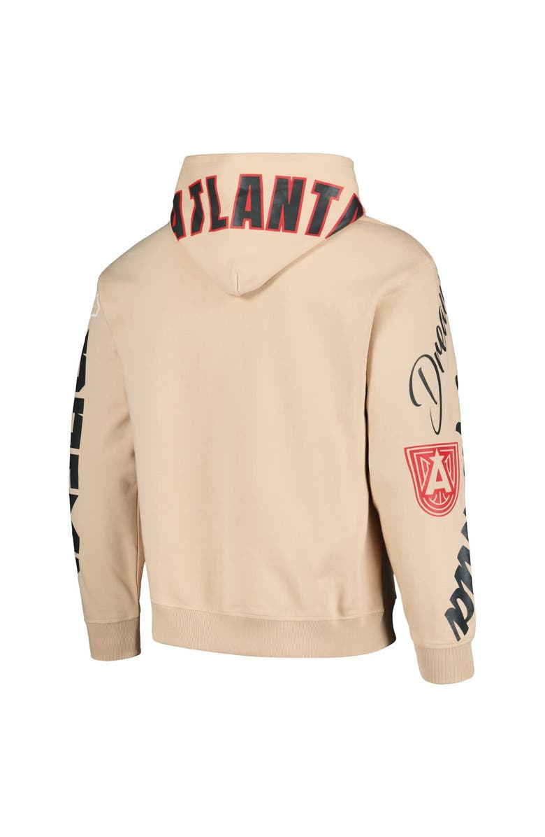 THE WILD COLLECTIVE Unisex The Wild Collective Cream Atlanta Dream Graffiti Acid Wash Pullover Hoodie, Alternate, color, Cream