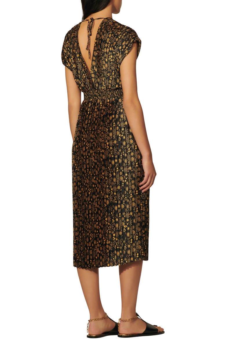 SANDRO Vienne Pleated Dress, Alternate, color, 