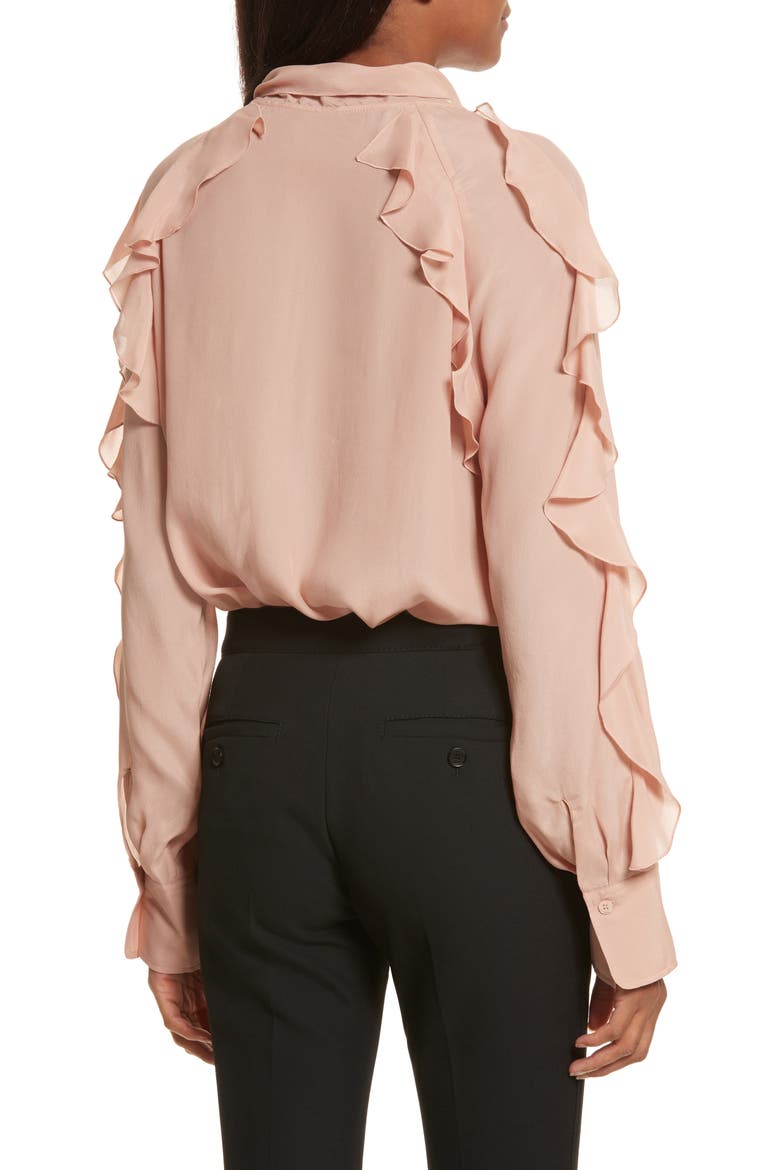 Ruffle Blouse, Alternate, color, ANEMONE PINK