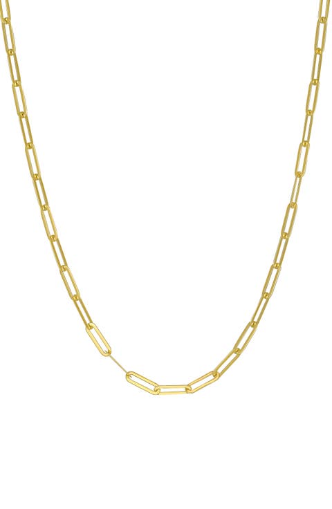 10K Yellow Gold Paper Clip Chain Necklace