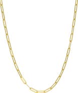 CANDELA JEWELRY 10K Yellow Gold Paper Clip Chain Necklace