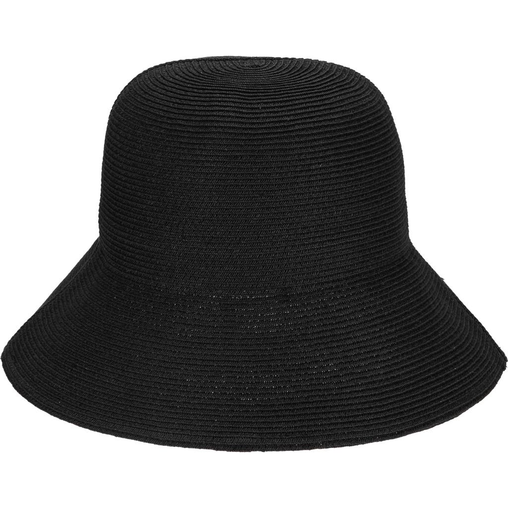 San Diego Hat Packable Straw Bucket Hat in Black at Nordstrom Rack