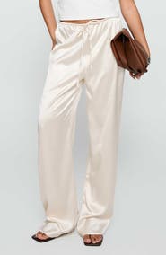Princess Polly Soul Star Satin Drawstring Wide Leg Pants