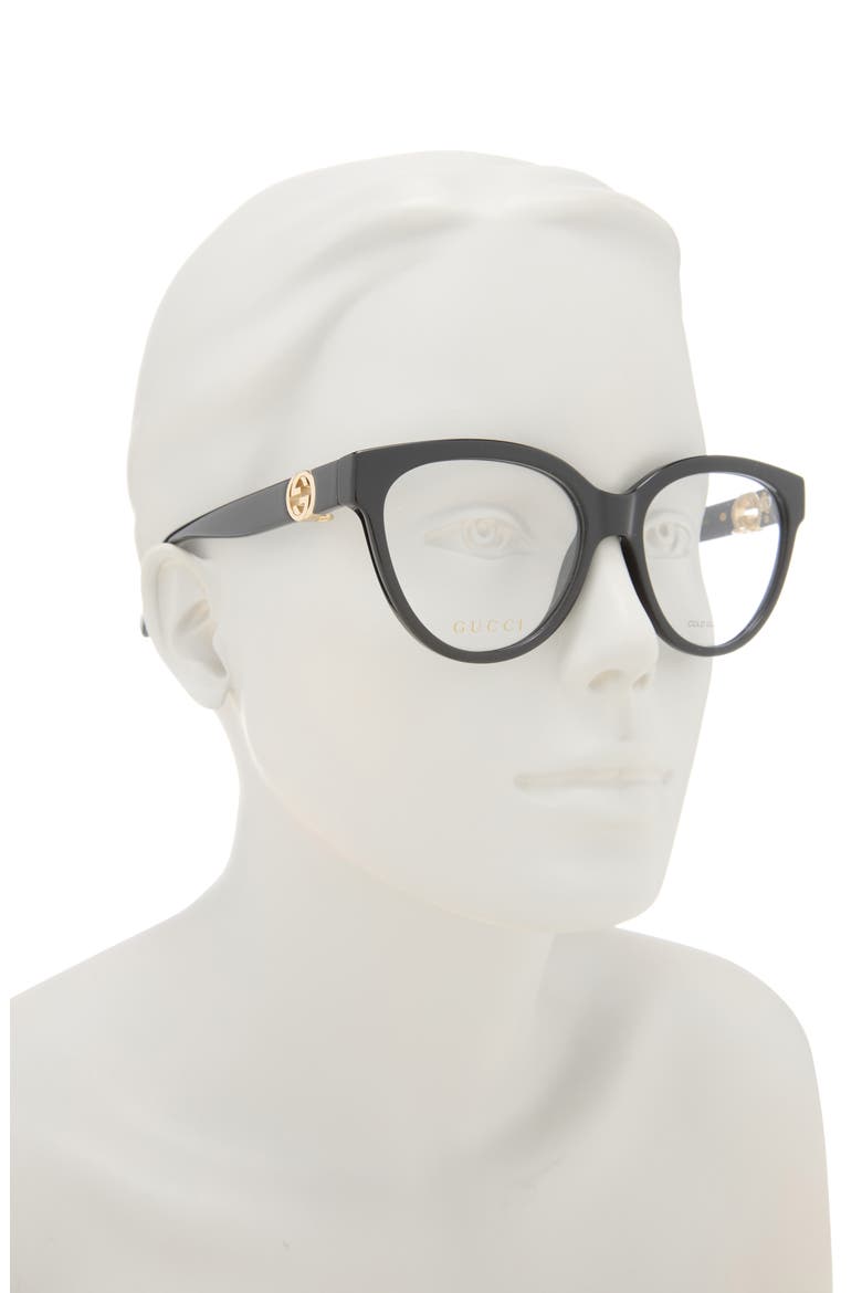 Cat Eye Optical Frames, Alternate, color, BLACK BLACK TRANSPARENT