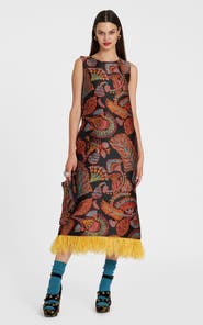 La DoubleJ Column Dress Jacquard Sicomore Black