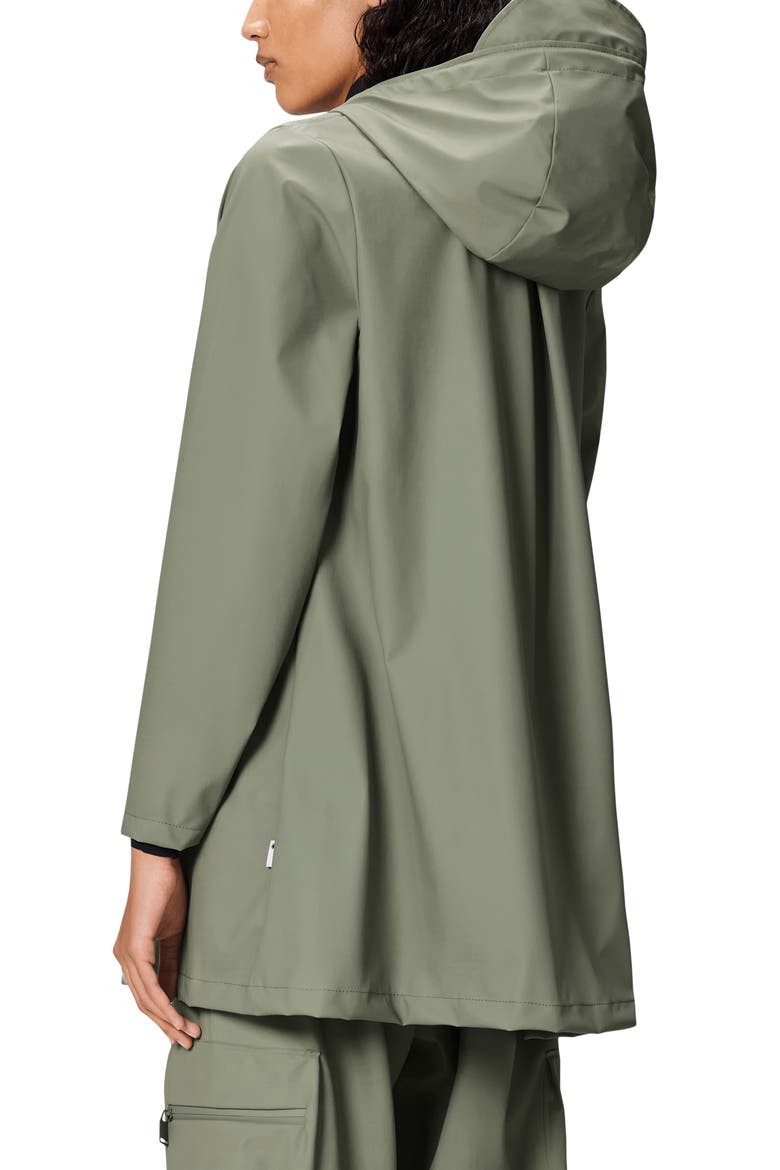 Waterproof A-Line Rain Jacket, Alternate, color, DRIFT