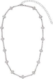 Adornia Crystal Clover Necklace