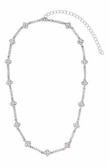 Adornia Crystal Clover Necklace