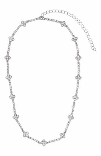 Adornia Crystal Clover Necklace