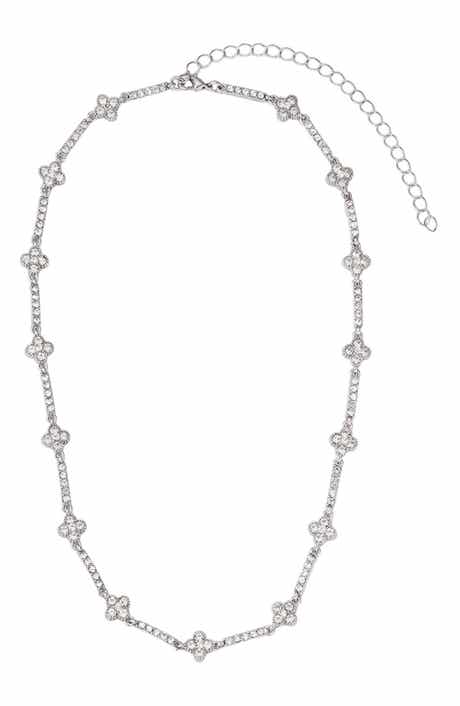 Adornia Crystal Clover Necklace