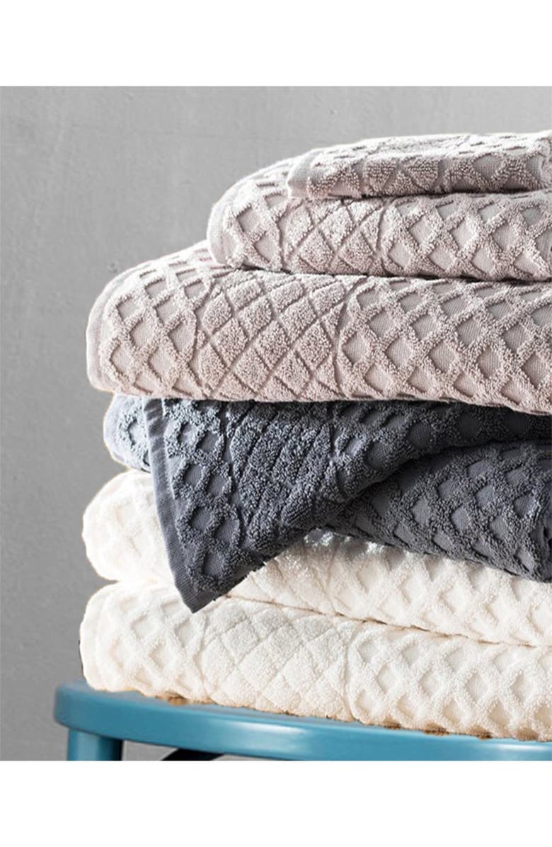 ENCHANTE HOME Glossy Turkish Cotton Bath Towel - White - Set of 2, Alternate, color, 