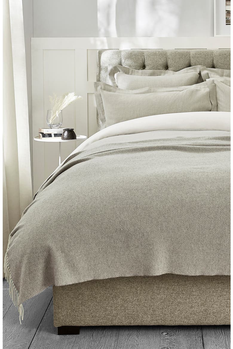 Wool Throw Blanket, Main, color, GREY/ ALABASTER
