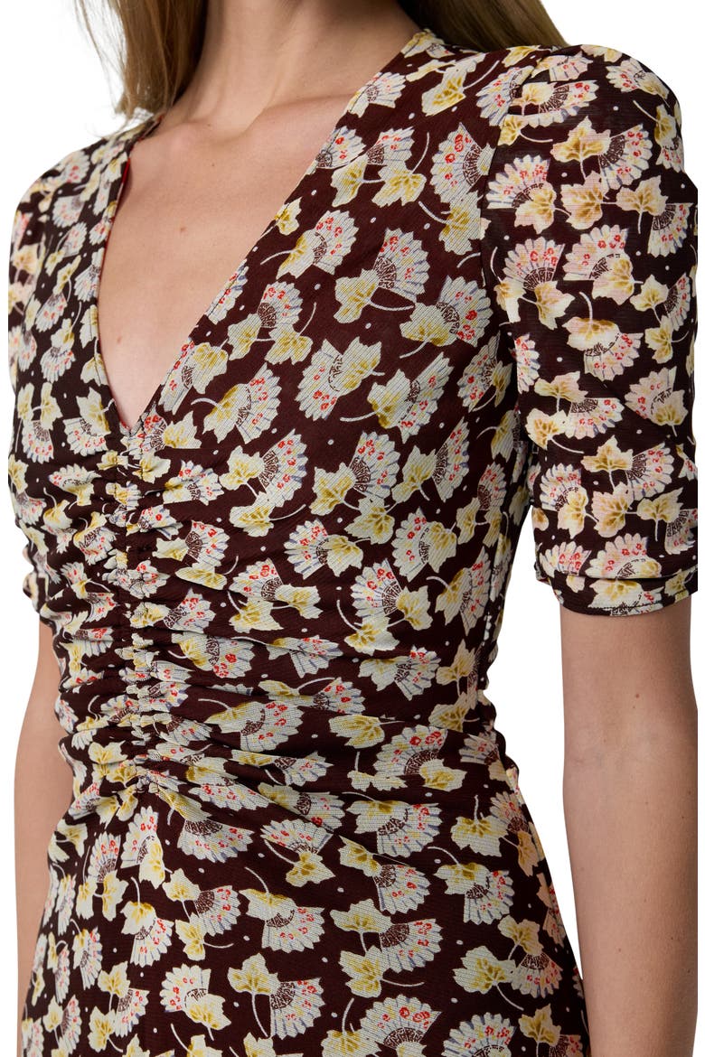 Koren Reversible Floral Mesh Midi Dress, Alternate, color, FAN DANCE