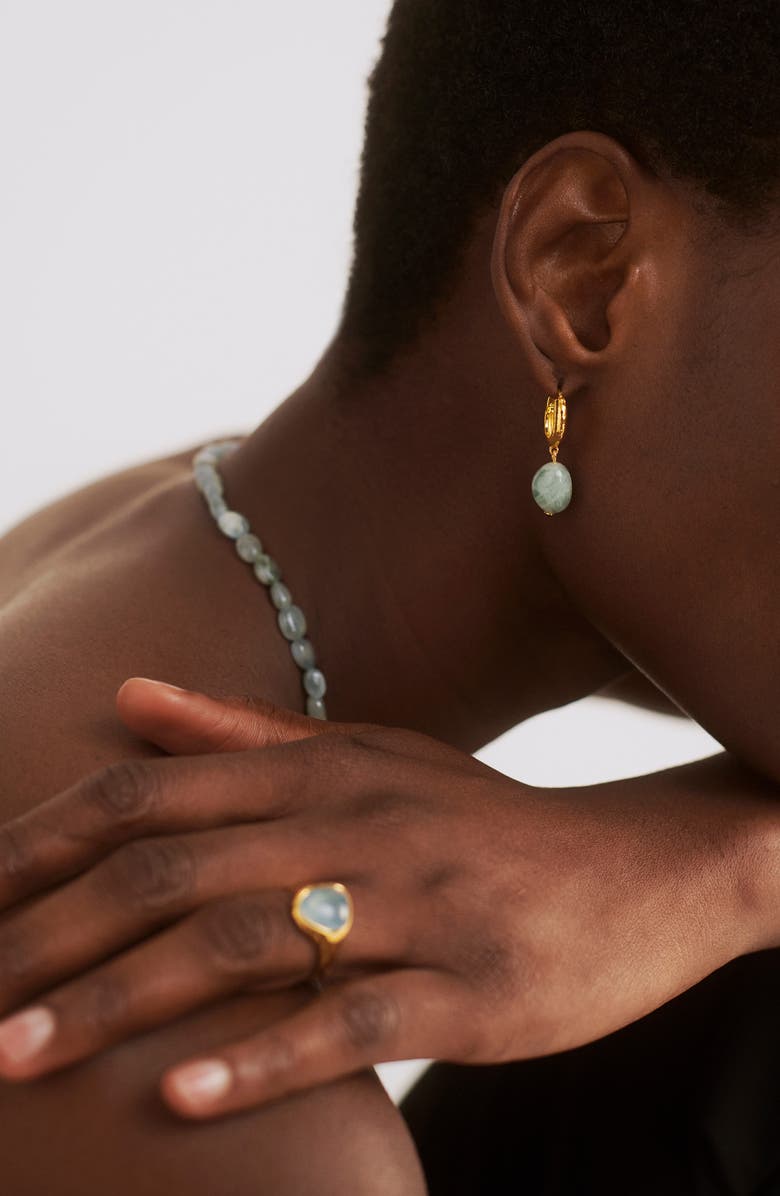 Monica Vinader Rio Gemstone Ring, Alternate, color, 18Ct Gold Vermeil - Aquama