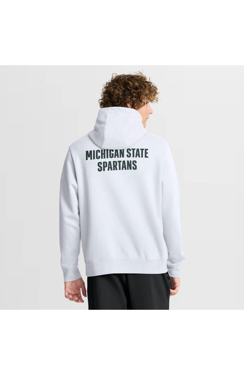 Nike Men's Nike White Michigan State Spartans Basketball Two-Hit Club Fleece Pullover Hoodie, Alternate, color, White
