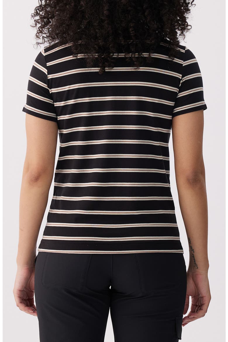 Dynamic Stripe V-Neck T-Shirt, Alternate, color, BLACK DYNAMIC STRIPE