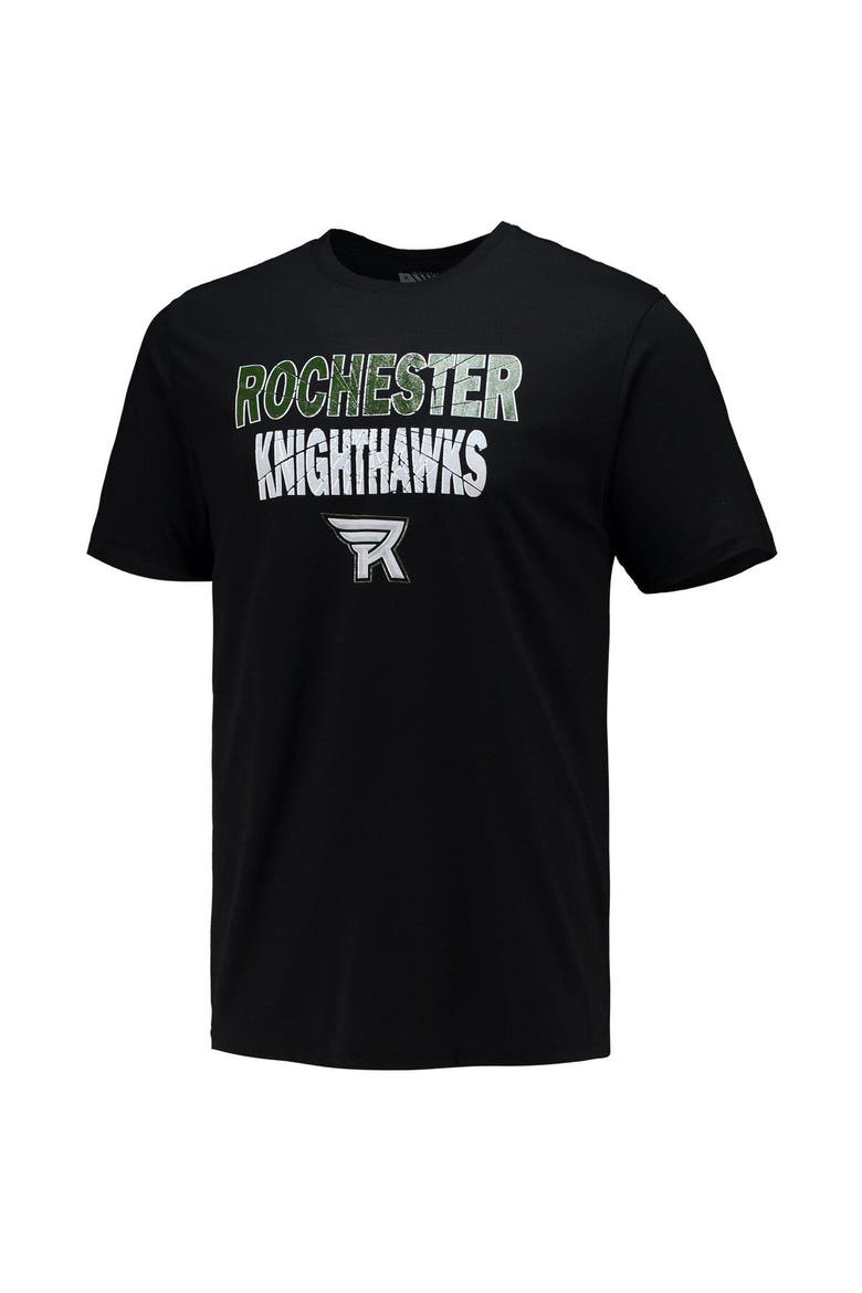Men's Levelwear Black Rochester Knighthawks Team Logo Thrive T-Shirt, Alternate, color, Black