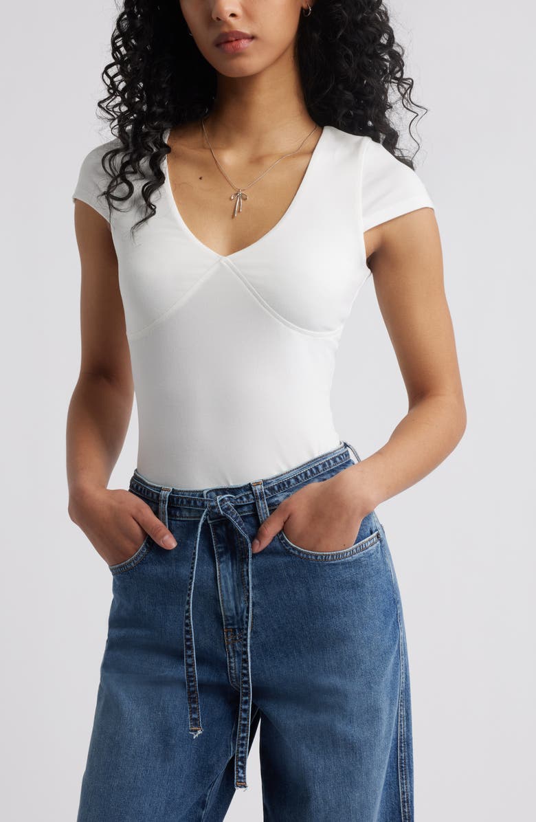 BP. Bustier Crop Top, Main, color, White Blanc