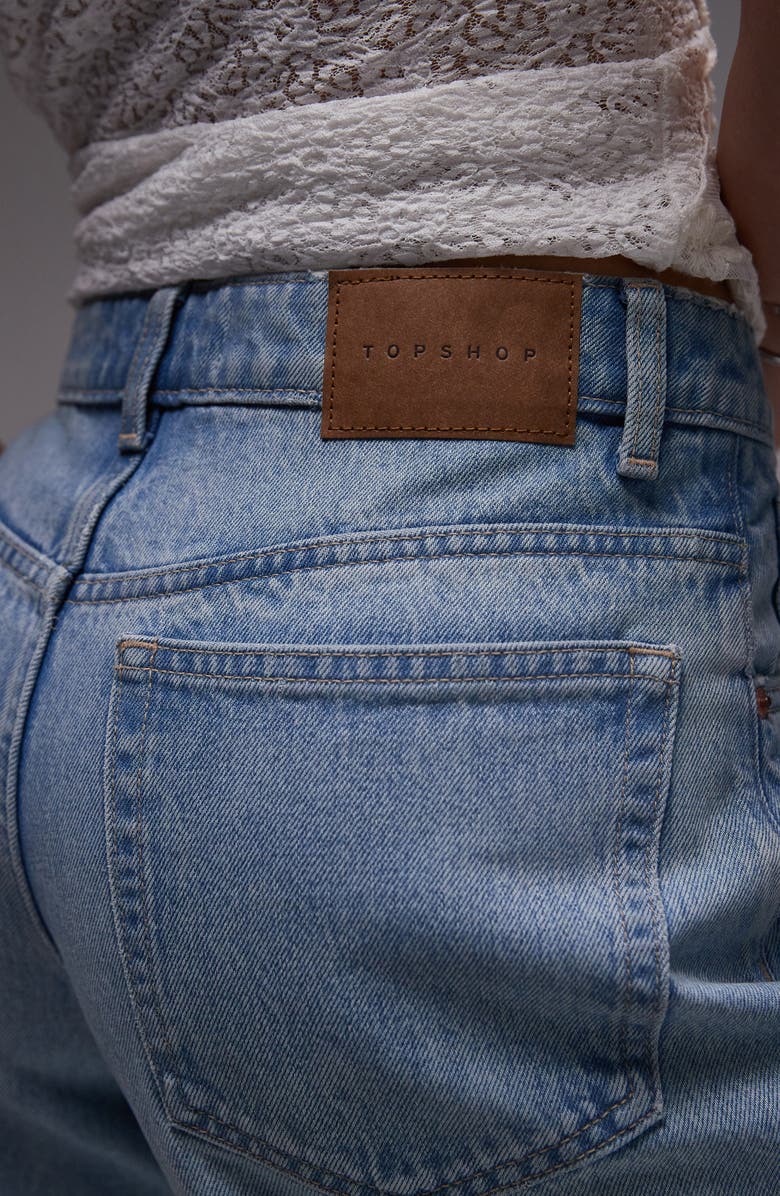 Editor High Waist Mid Thigh Denim Shorts