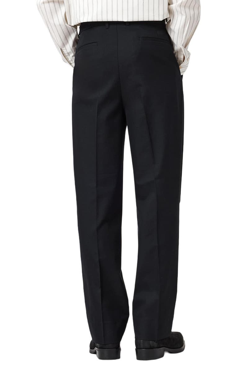 AllSaints Tallis Pleated Straight Leg Pants, Alternate, color, Black